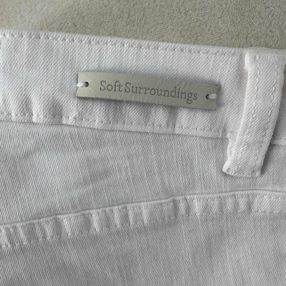 Soft Surroundings White Lace Ankle Jeansβ - Picture 5 of 15